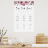 Poster Mariage rose avec 6 tableaux (Cuisine)