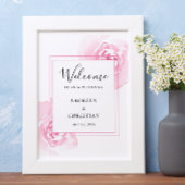 Poster Mariage Rose Budget Pink