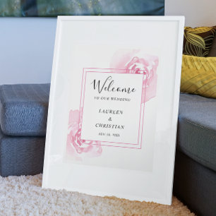 Poster Mariage Rose Budget Pink