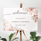 Poster Mariage Rose Fleuri