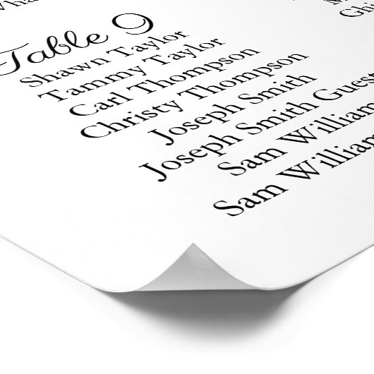 Poster Mariage rose rustique (Coin)