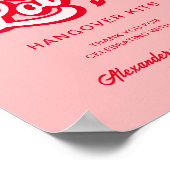 Poster Mariage rouge et rose dans les kits de passe-temps (Coin)