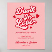 Poster Mariage rouge et rose dans les kits de passe-temps (Devant)