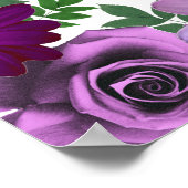 Poster Mariage Royal Fleur de Prune (Coin)