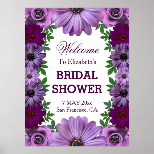 Poster Mariage Royal Fleuriste de Fête (Devant)