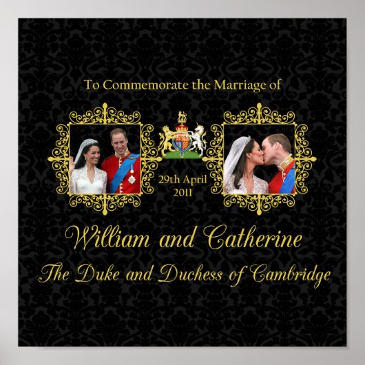 Poster Mariage royal - William et Kate (Devant)