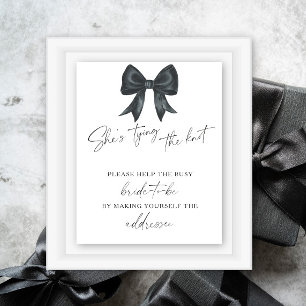 Poster Mariage ruban noir Enterrement de vie de jeune fil