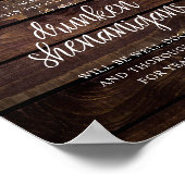 Poster Mariage Rustique Bar Ouvert, Frasques d'Ivresse (Coin)