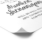 Poster Mariage Rustique Bar Ouvert, Frasques d'Ivrognes (Coin)
