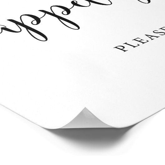 Poster Mariage rustique Buffet apéritifs Signe (Coin)