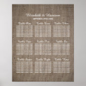 Poster Mariage Rustique Burlap (Devant)