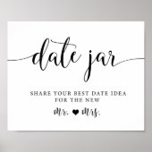 Poster Mariage rustique Date Nuit Idées Jar SIGNE (Devant)