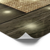 Poster Mariage Rustique de Campagne Hydrangea à Fer à Che (Coin)