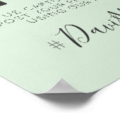 Poster Mariage rustique du coton du sud Hashtag (Coin)