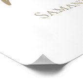 Poster Mariage Rustique Eucalyptus Vert Sauge Or (Coin)