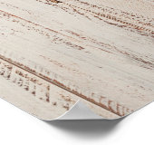 Poster Mariage Rustique Fête de Fiançailles Bois Feuilles (Coin)