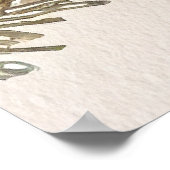 Poster Mariage Rustique Lanterne Marron, Vert Et Crème (Coin)