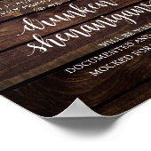 Poster Mariage rustique moderne : Bar ouvert et frasques (Coin)