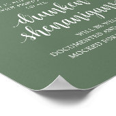 Poster Mariage rustique moderne : Bar ouvert et frasques (Coin)