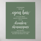 Poster Mariage rustique moderne : Bar ouvert et frasques (Devant)