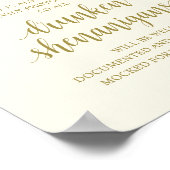Poster Mariage Rustique Moderne : Bar Ouvert et Shenaniga (Coin)