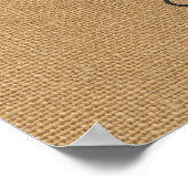 Poster Mariage Rustique Photos Hashtag Burlap (Coin)