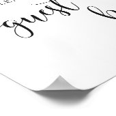 Poster Mariage rustique signer Notre panneau d'hôtes (Coin)