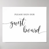 Poster Mariage rustique signer Notre panneau d'hôtes (Devant)