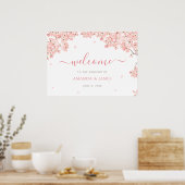 Poster Mariage Sakura Japanese Cherry Blossoms Bienvenue (Cuisine)