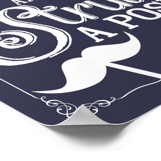 Poster Mariage selfie photo stand signe élégant (Coin)