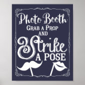 Poster Mariage selfie photo stand signe élégant (Devant)