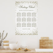 Poster Mariage Siège 12 Table Gold Confetti (Cuisine)
