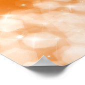 Poster Mariage Siège Graphique Fête Étincelle Orange (Coin)