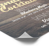 Poster Mariage Signature Boire Menu Dentelle Tournesol Bo (Coin)