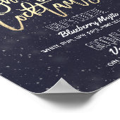 Poster Mariage Signature Boire Menu Dentelle Tournesol Lu (Coin)