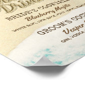 Poster Mariage Signature Boire Menu Été Plage Starfish (Coin)