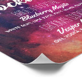 Poster Mariage Signature Boire Menu Galaxy Constellations (Coin)