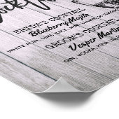 Poster Mariage Signature Boisson Menu Champagne Verre Boi (Coin)