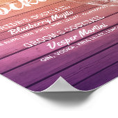 Poster Mariage Signature Boisson Menu Champagne Verre Boi (Coin)