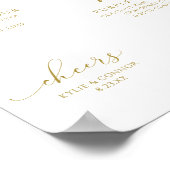 Poster Mariage Signature Boissons Cocktails Verdure Or (Coin)