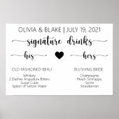 Poster Mariage Signature Boissons Imprimer (Devant)