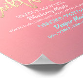 Poster Mariage Signature Cocktail Dégustation Menu Hydran (Coin)