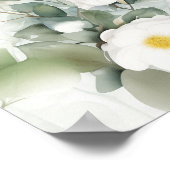 Poster Mariage signe d'accueil élégant vert et rose (Coin)