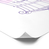 Poster Mariage signe de livre d'hôtes inséparables rose (Coin)