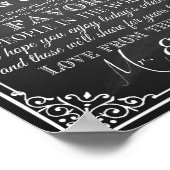 Poster Mariage signe merci de nouveau Mr & Mrs. (Coin)