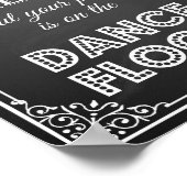 Poster Mariage signe "Vous pouvez trouver votre siège ici (Coin)