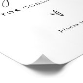 Poster Mariage S'Il Vous Plaît Prendre Un Signe, Faveurs (Coin)