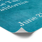 Poster Mariage simple Blue Elegance (Coin)