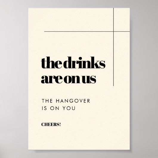 Poster Mariage simple, élégant et chic (Devant)