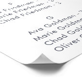 Poster Mariage simple Floral alphabétique (Coin)